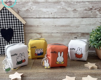 Miffy Cube Pouch Bag Clip, Miffy Cube Pouch Keyring, Miffy Pouch Bag Charm, Accessory for Bag