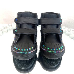 Black Baby Converse with Rhinestones - Bling Infant Shoe - Crystal Baby Sneakers - Custom Baby Girl Shoes - Glam Toddler Gift.