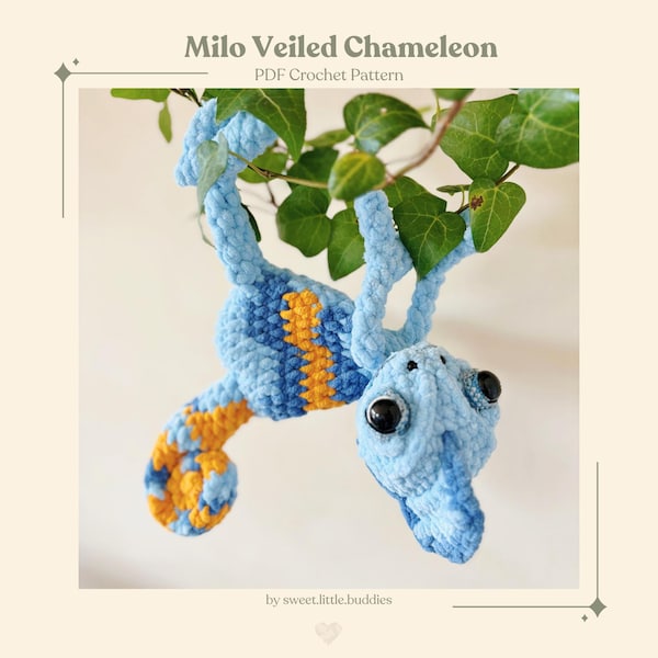 Milo le caméléon voilé au crochet (PDF) - MOD