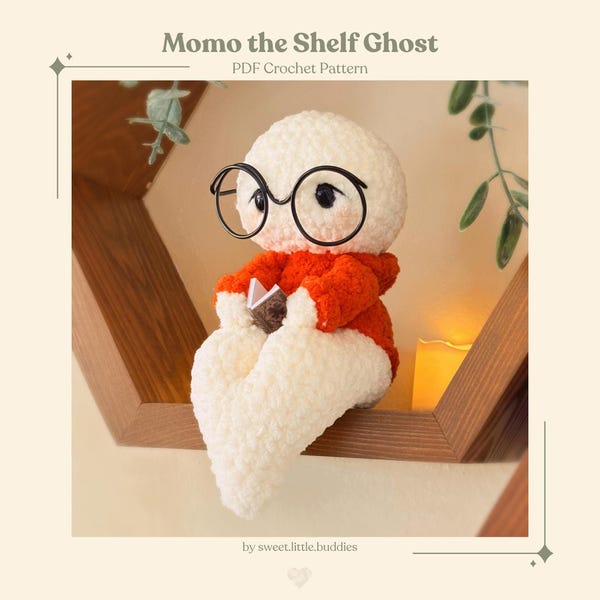 MOMO le fantôme d'étagère / Modèle de crochet sans couture / Modifications d'Halloween / Amigurumi
