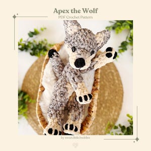 Apex der Wolf / Häkelanleitung ohne Nähen/ Amigurumi Wolf / Digitaler Download / PDF / Deutsch / Englisch