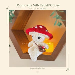 Momo MINI-hyllspöket / Amigurumi-virkmönster / PDF