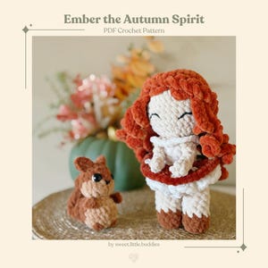 Amigurumi Doll Crochet Pattern: Ember and Squirrel (PDF Download)