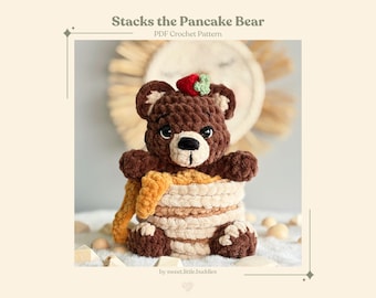 Stacks the Pancake Bear / Patrón de crochet / Amigurumi / PDF / Descarga digital