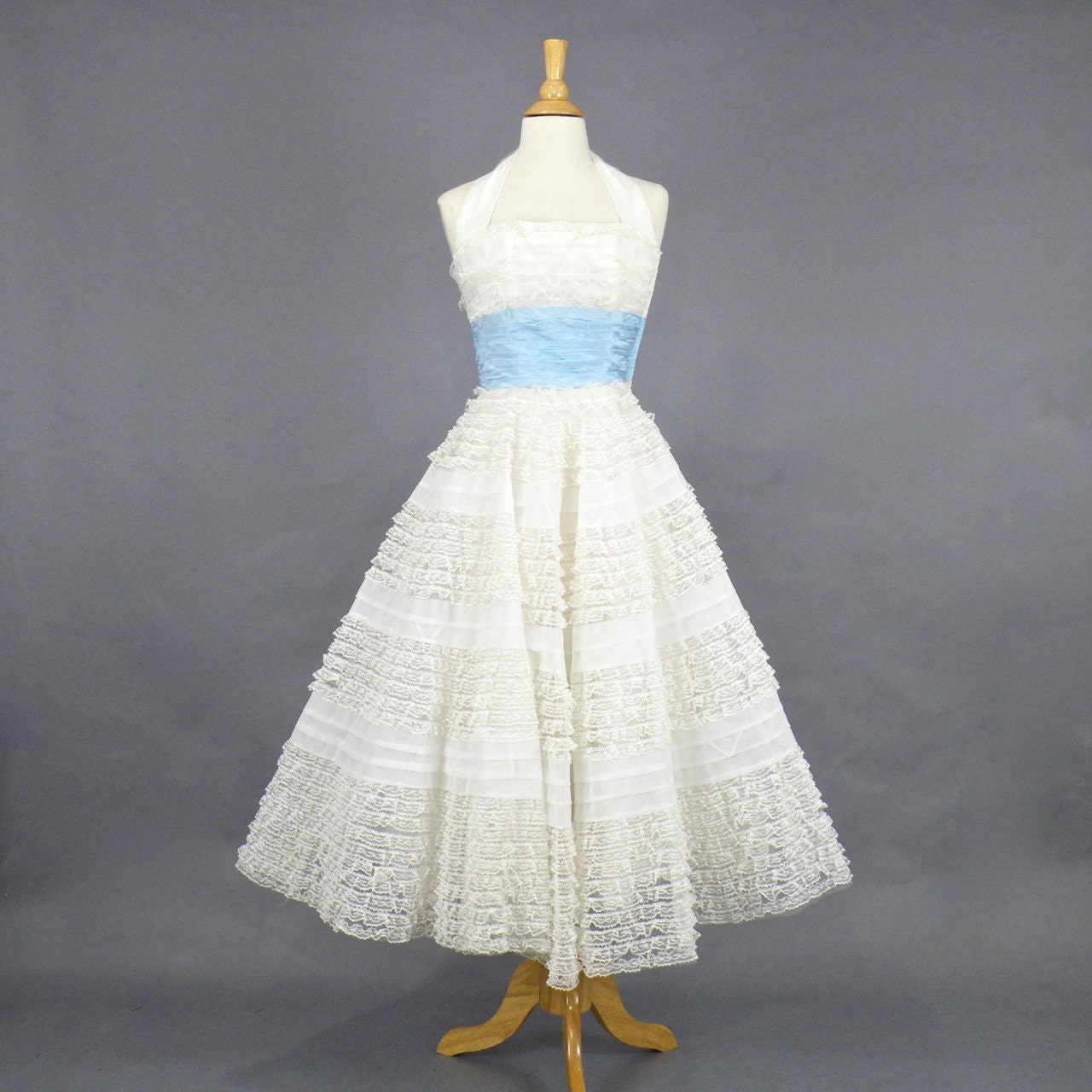 HOLD 1950s Prom Dress, Vintage 50s Dress, Ivory Lace and Tulle Wedding ...