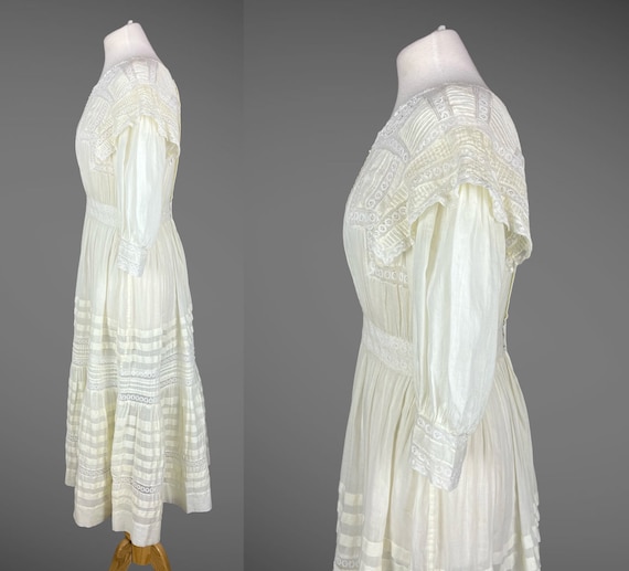 1910s Lingerie Dress, Edwardian Dress, Antique Pa… - image 5