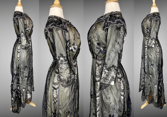 Early 1900s Victorian Edwardian Dress, Antique Se… - image 4