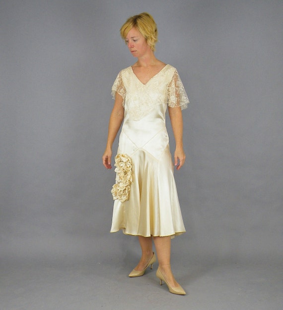 Antique 1920s Wedding Dress, 20s Dress, 1920s Can… - image 2