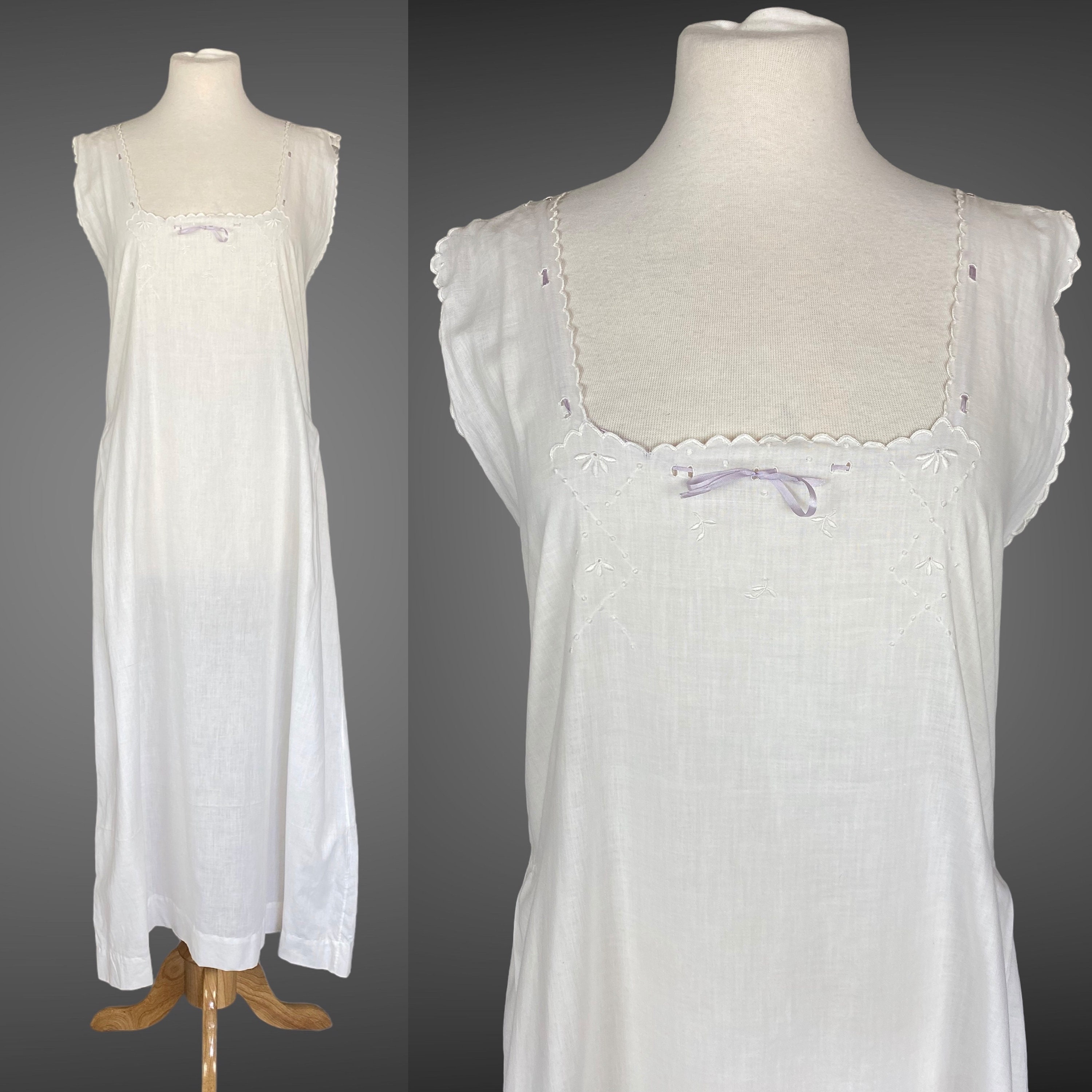 Embroidered Cotton Nightgown 