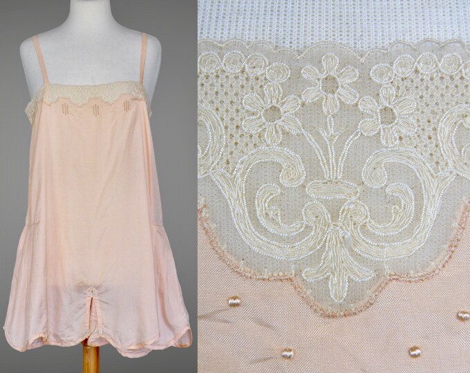Vintage 1920s Envelope Chemise Flapper Lingerie 20s Peachy Etsy