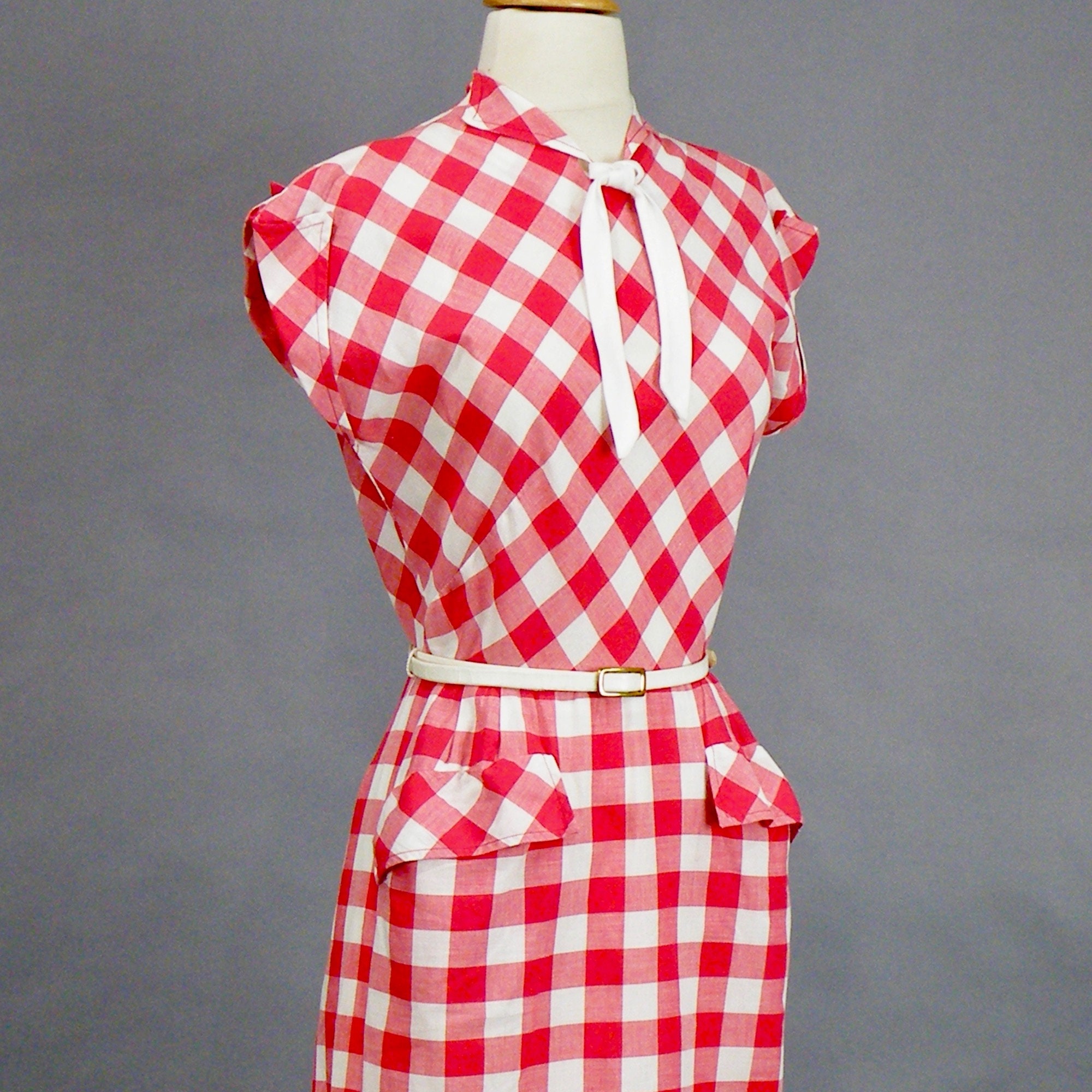 checkered vintage dress