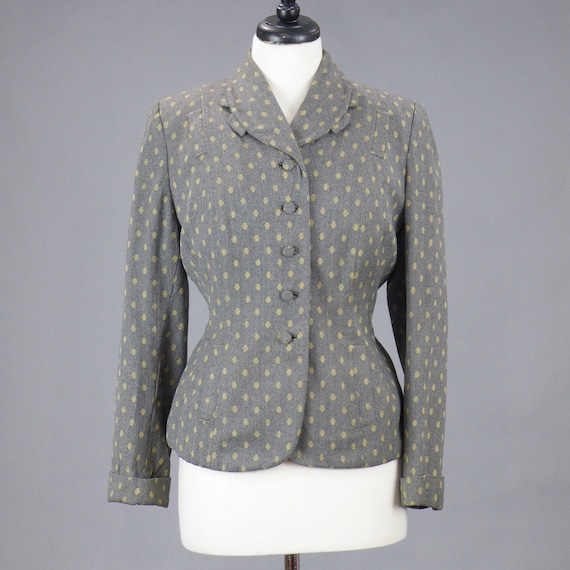 1940s Wool Blazer Jacket, Vintage 40s Tailored Jac