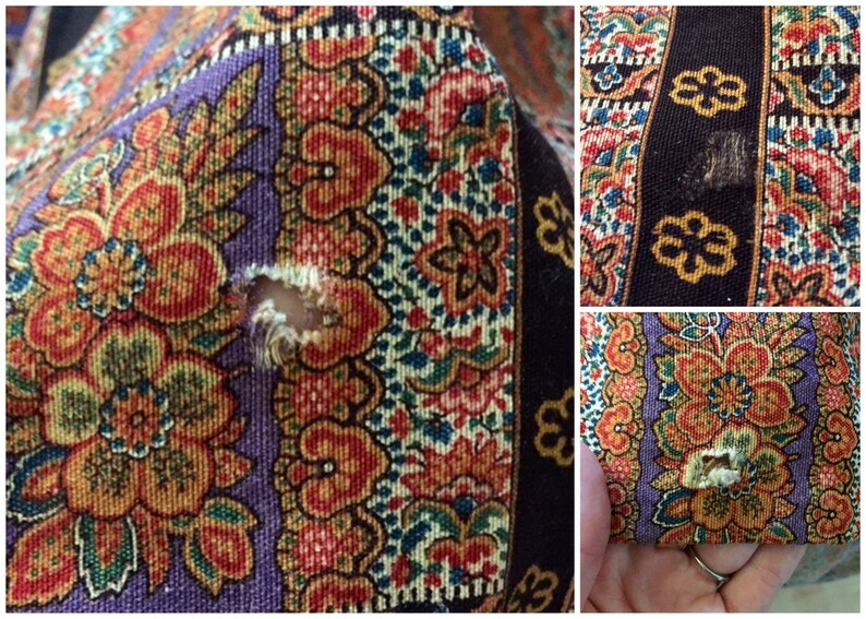 Antique Victorian Wool Paisley Dress 1800s Dress Paisley image 9