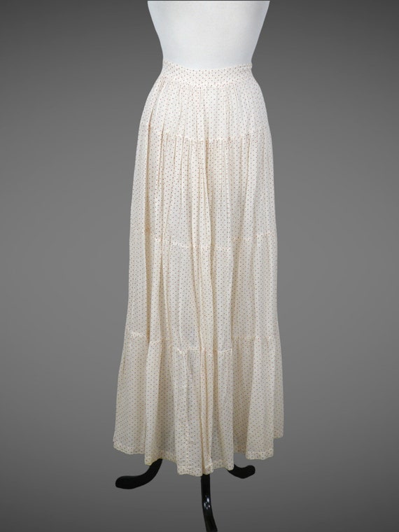 1940s Sheer Cotton Dress Set, Vintage 40s Maxi Sk… - image 7