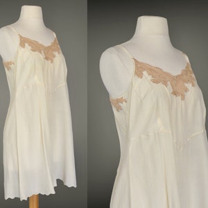 Vintage 1920s Step In, 20s Chemise Combination, 1920s Silk Ecru Lace Lingerie, image 8