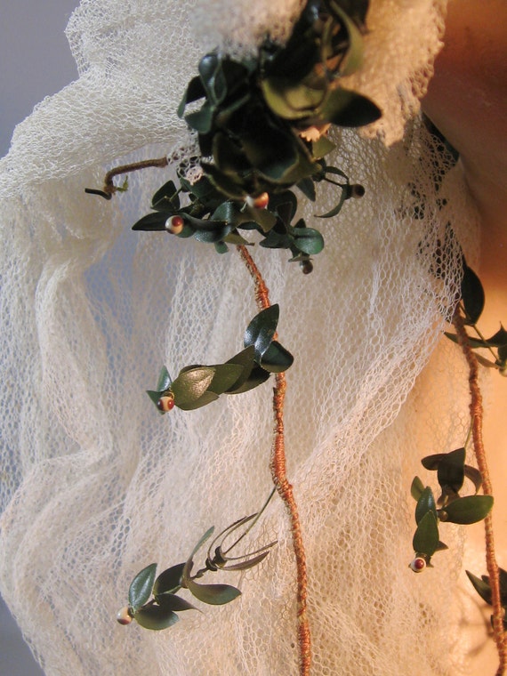 Vintage 1920s Wedding Veil, 20s Bridal Headpiece … - image 5