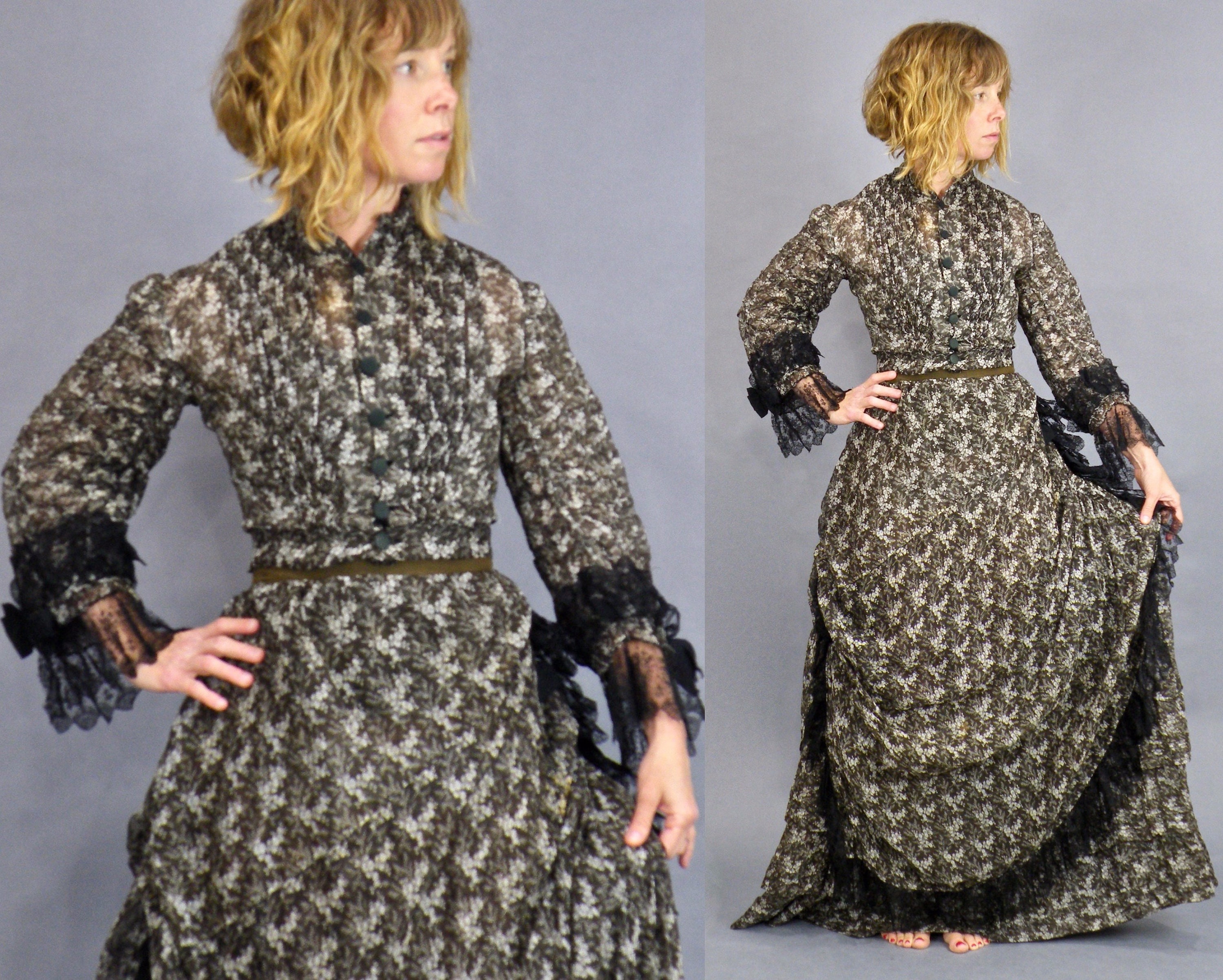 calico dress 1800s