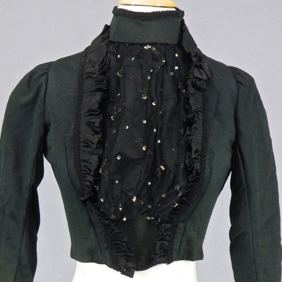 Victorian Bodice, Antique 1890s Top, Embellished D