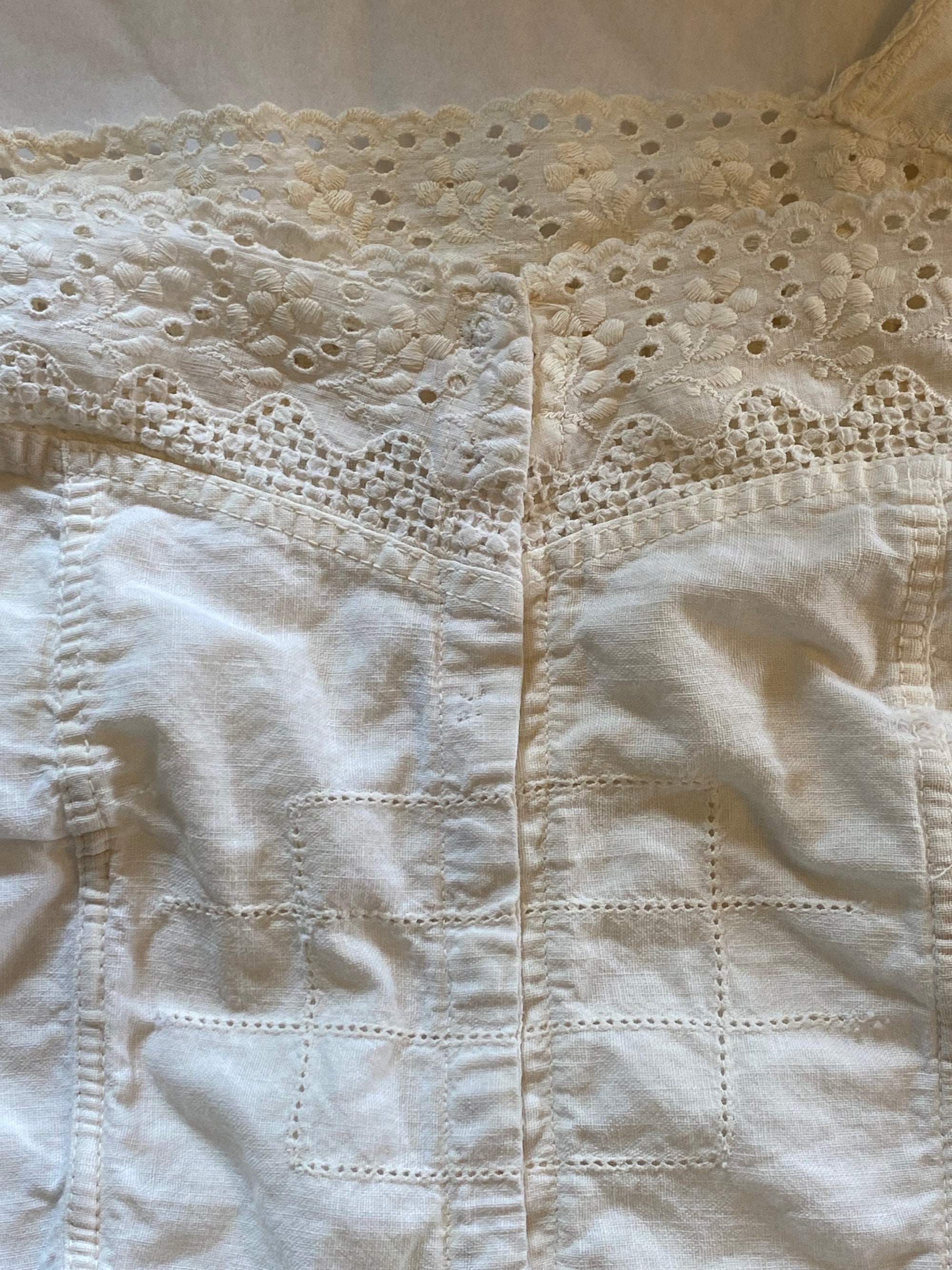 Antique Late 1910s 1920s Brassiere, Antique Whitework Embroidered ...