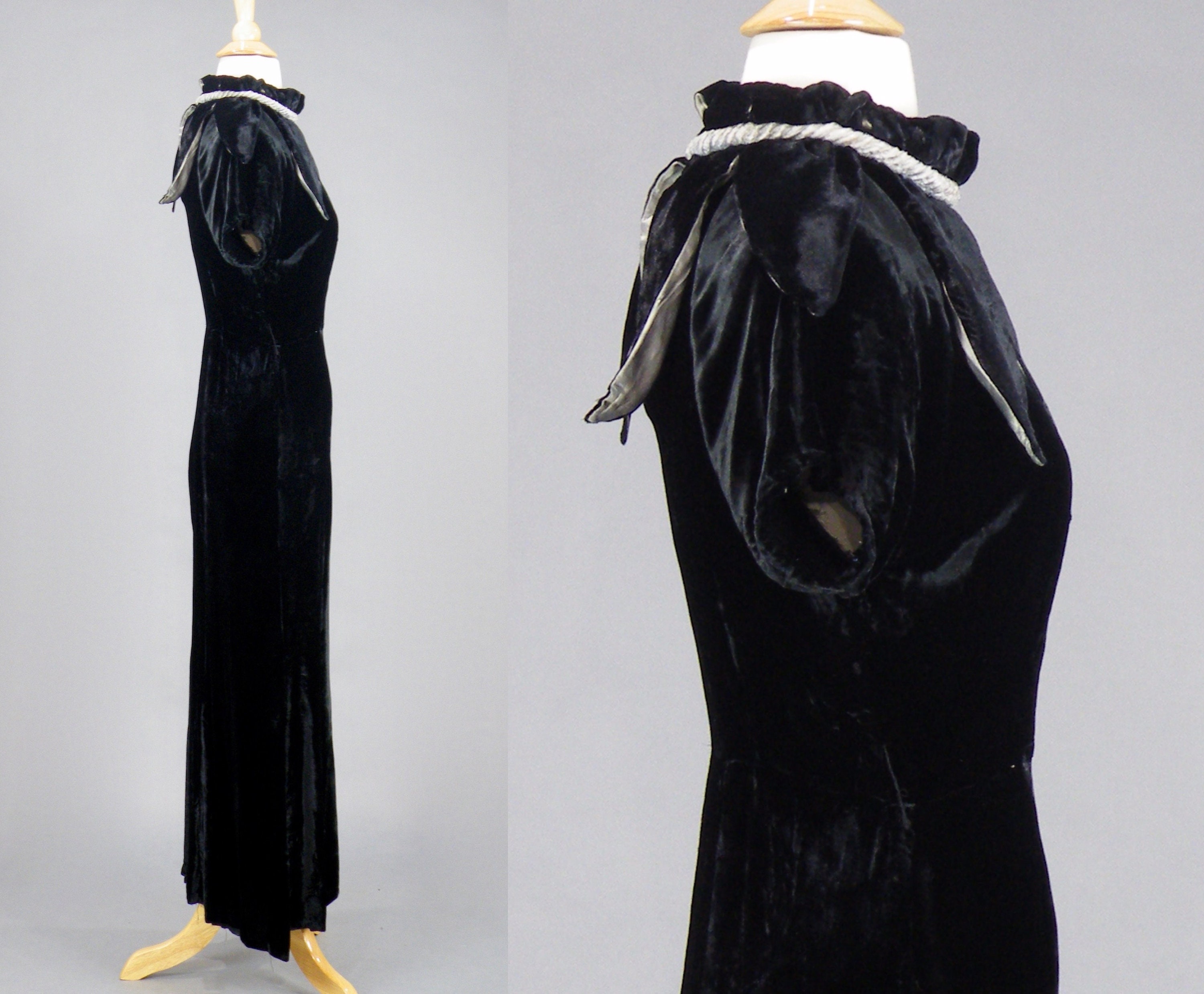 Wine Velvet & Tulle Sleeved Vintage Evening Dress - Xdressy