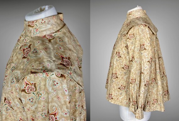 1890s Victorian Paisley Wrapper Blouse Dressing J… - image 6