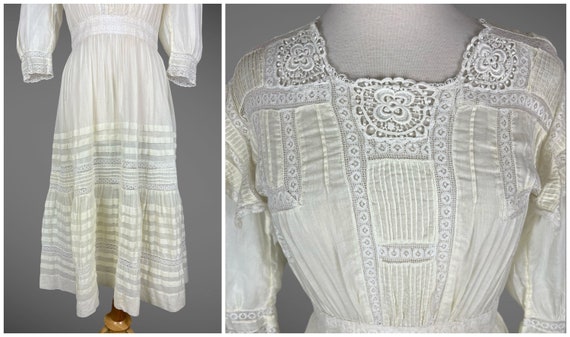 1910s Lingerie Dress, Edwardian Dress, Antique Pa… - image 8