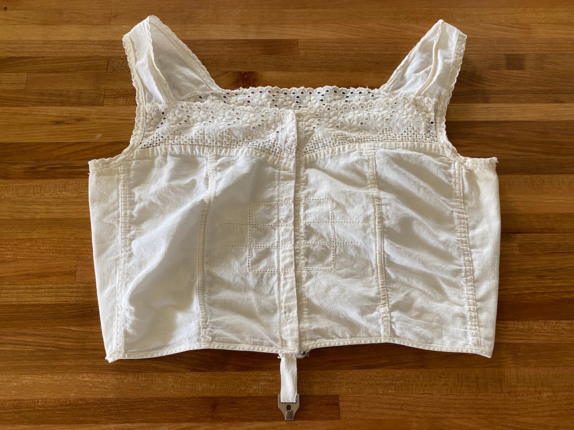 Antique Late 1910s 1920s Brassiere, Antique Whitework Embroidered ...