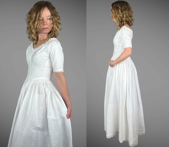 Rare 1840s 1850s Victorian Petticoat Dress Underd… - image 5