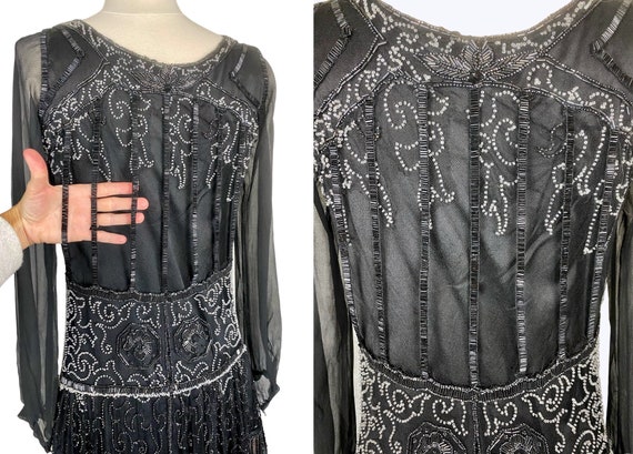 Vintage 1920s Dress, Art Deco Beaded 20s Dress, X… - image 6