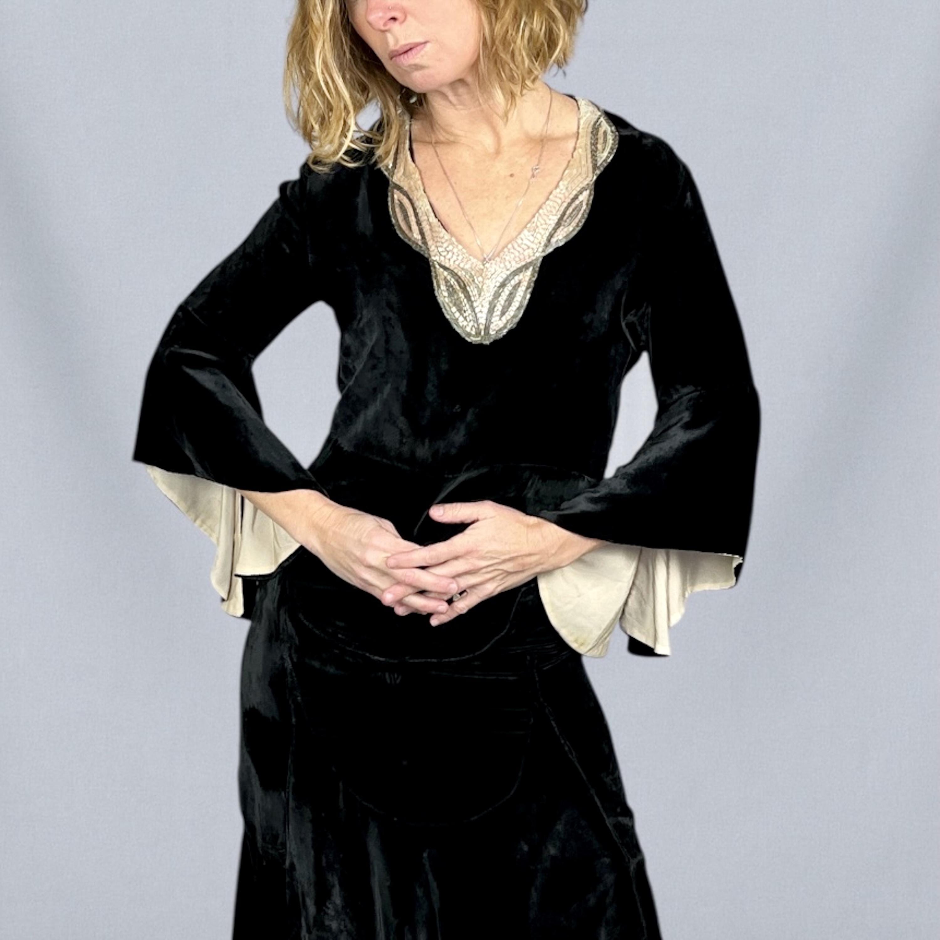 Antique Black Dress 1920s Evening - Etsy