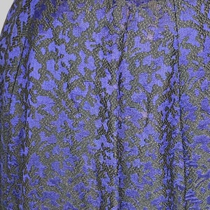 Antique Victorian Skirt, 1900s Purple Indigo Silk Wool Trained Skirt, Small 26 Waist 画像 2