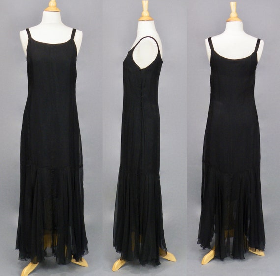 1930s Silk Evening Dress and Bell Sleeve Peplum J… - image 7