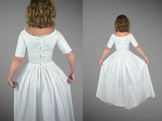 Rare 1840s 1850s Victorian Petticoat Dress Underd… - image 6
