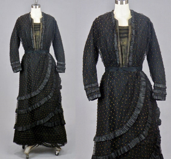 Antique 1910s Titanic Era Dress, Late Edwardian Em