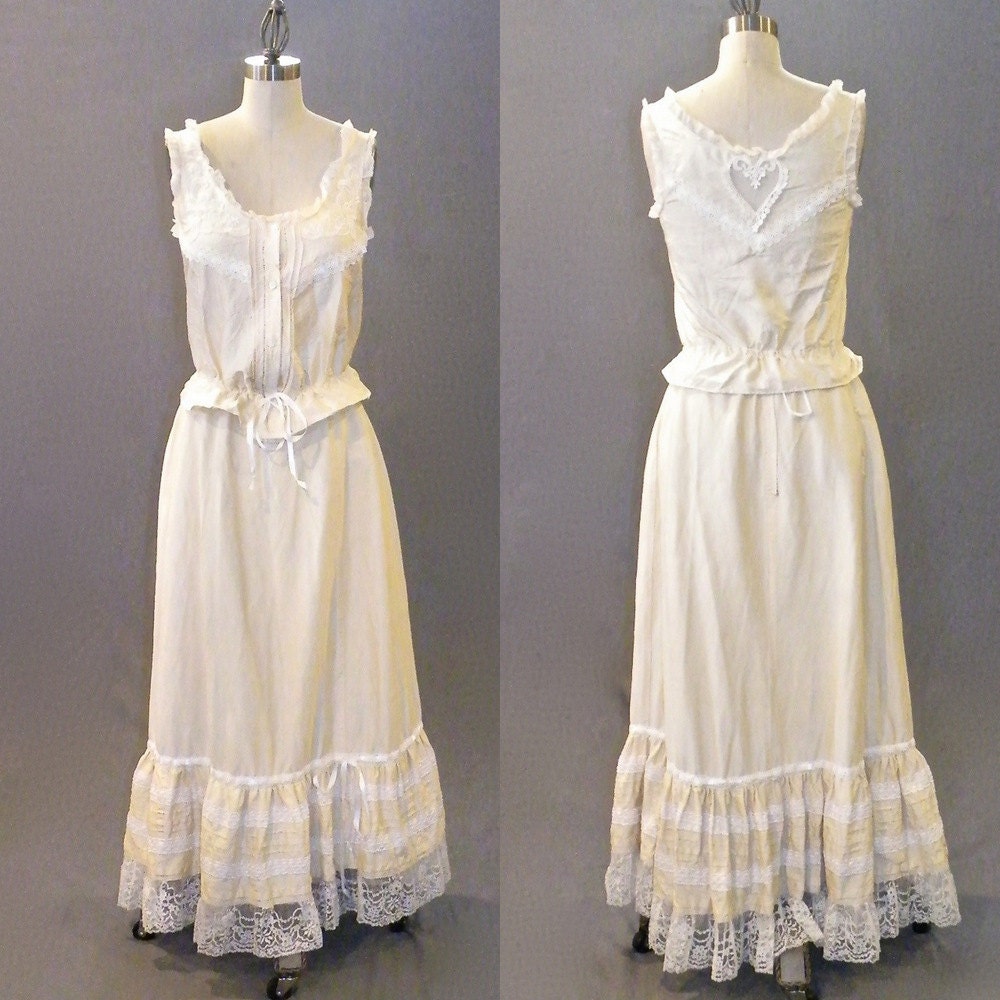 Edwardian Wedding Dress, Antique Inspired 1900s Tea Dress