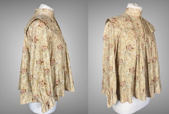 1890s Victorian Paisley Wrapper Blouse Dressing J… - image 9