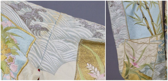 Vintage Japanese Uchikake Wedding Kimono with Met… - image 9