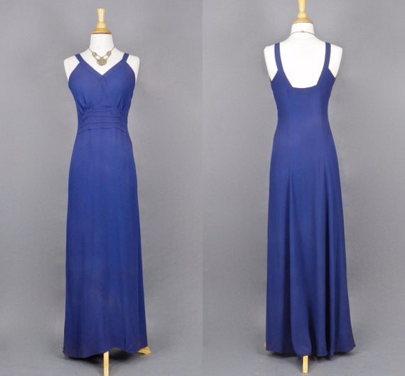 Vintage 1930s FOGA Dress, 30s Bias Cut Evening Dre