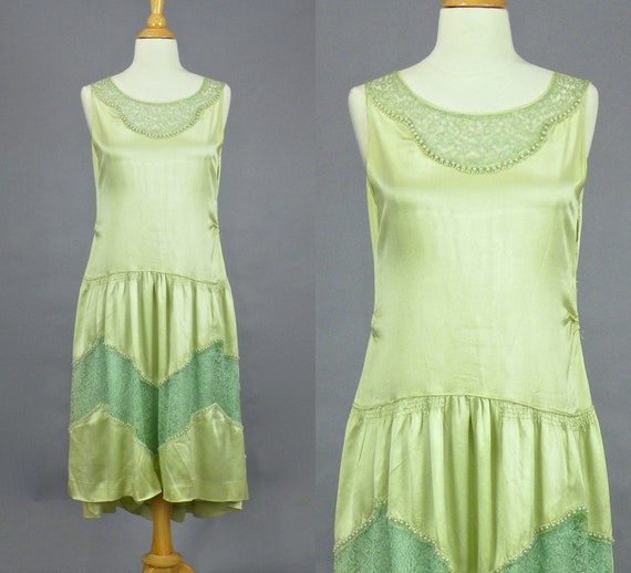 green 20s dress