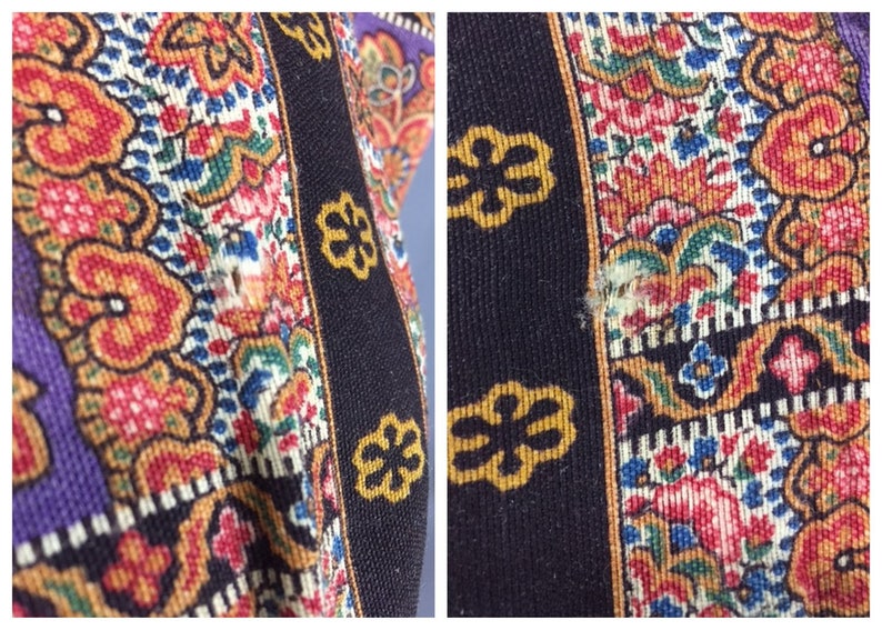 Antique Victorian Wool Paisley Dress 1800s Dress Paisley image 8