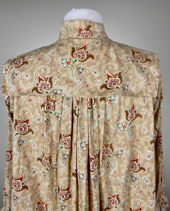 1890s Victorian Paisley Wrapper Blouse Dressing J… - image 8