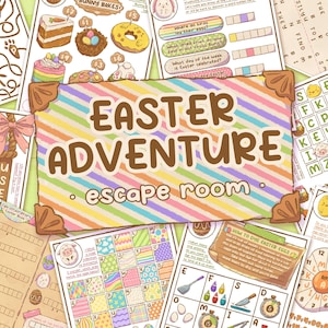 Easter Adventure Escape Room for Kids | Easter Egg Hunt | Printable Family Activity | DIY Puzzle Game School | Backyard Party Holiday Gift
