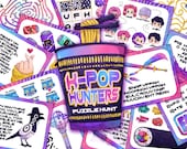 K-Pop Hunters Puzzle Hunt | Escape Room for Kids | Party Printable Game Activity Pop Star | Korean Demon Music Scavenger | Kpop Escape Room