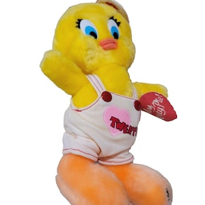 1971 Tweety Bird Vintage Valentines Day Plush Mighty Star Warner Bros With Tags