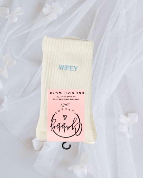 Wifey Socks - Available in grip socks for Pilates, Barre, Lagree and Regular (bachelorette, bride-to-be)