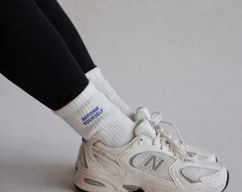 Reform Yourself Socks for Women, Pilates Barre Lagree Studio Socks, Cute Fitness Girl Gift