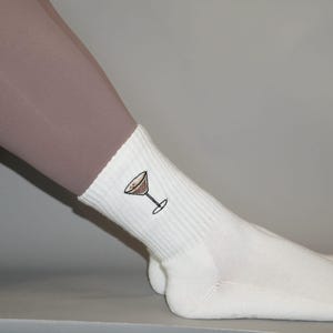Espresso Martini Socks - Available in grip socks for Pilates, Barre, Lagree and Regular (bachelorette, girls night)