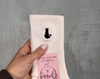 Chaussettes pour chats - Disponibles en chaussettes antidérapantes pour Pilates, barre, Lagree et Regular (cadeau pour les amoureux des chats !)