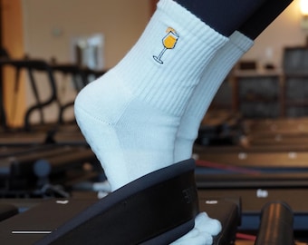 Aperol Spritz - Available in grip socks for Pilates, Barre, Lagree and Regular (bachelorette, girls night)
