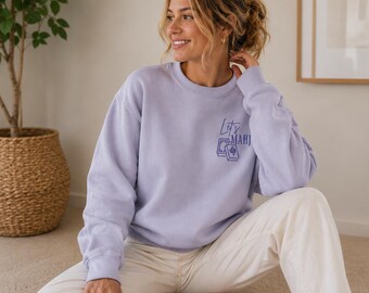 Let's Mahj Embroidered Crewneck, Mahjong Crewneck, Mahjong Gift